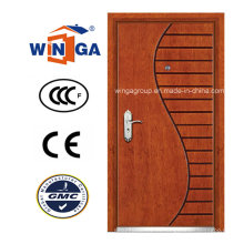 Puerta blindada de la chapa de MDF del acero de la seguridad del Winga del estilo del arte (WA-9)